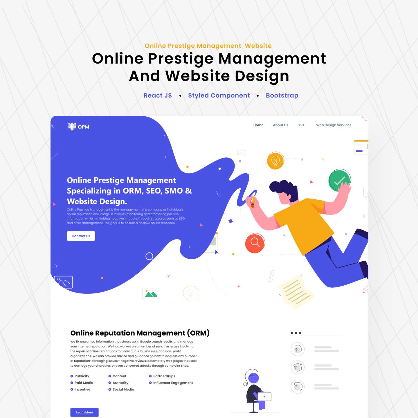 Online Prestige Management Website
